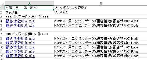 パスワードの有無一覧結果