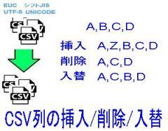 CSV列の挿入削除入れ替えロゴ