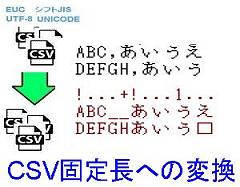 CSV固定長への変換