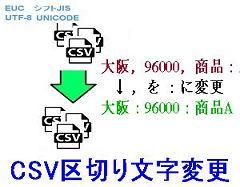 CSV区切り文字変更ロゴ