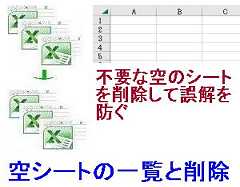 空シートの一覧と解除ロゴ