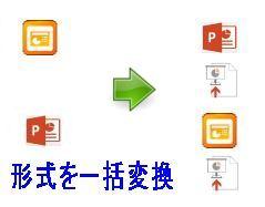 パワーポイントファイルの一括形式変換