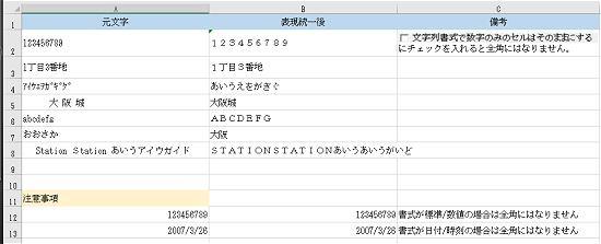 表現の統一見本