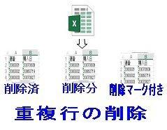 Excelブックの重複行削除